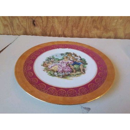 ASSIETTE DECORATIVE PORCELAINE DE LIMOGE 