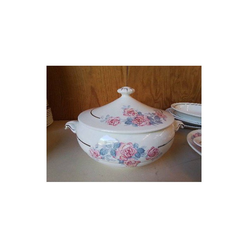 SOUPIÈRE SERGUEMINES AVEC MOTIF ROSES 