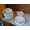 ASSIETTE PLATE SERGUEMINES AVEC MOTIF ROSES 
