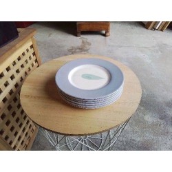 LOT DE 6 ASSIETTES  NATURE