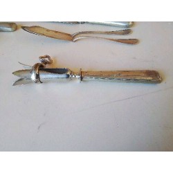 MANCHE A GIGOT EN METAL ARGENTÉ 