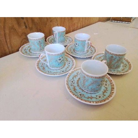 LOT DE 6 TASSES A CAFE AVEC SOUCOUPE 