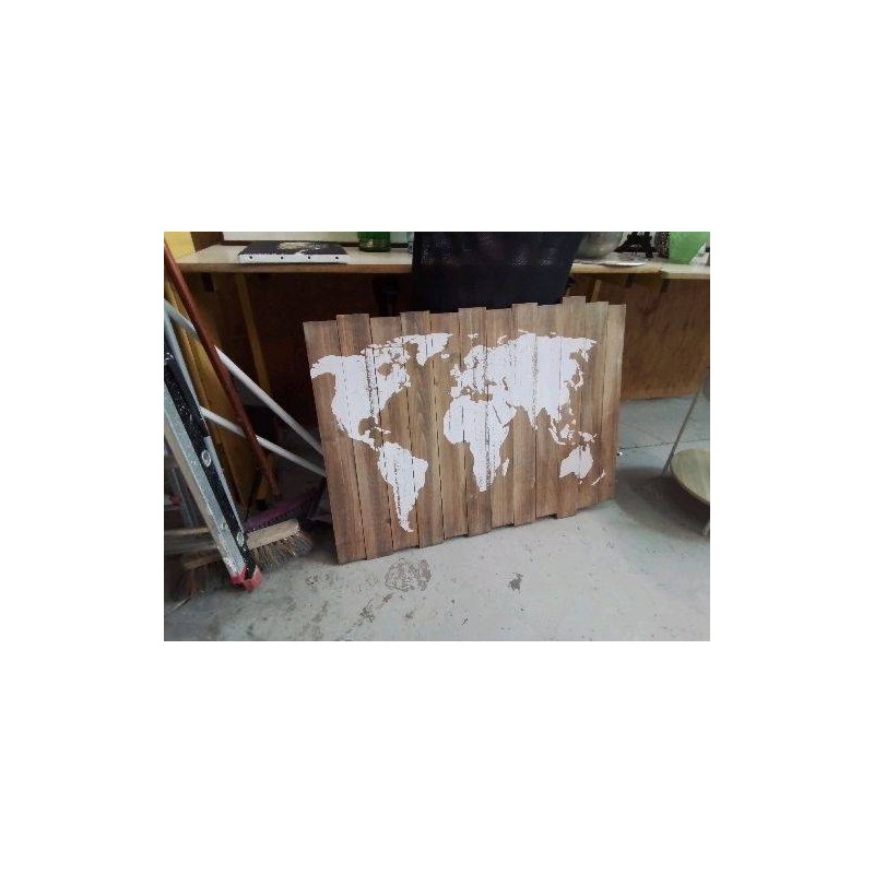 MAP MONDE SUR PLANCHES