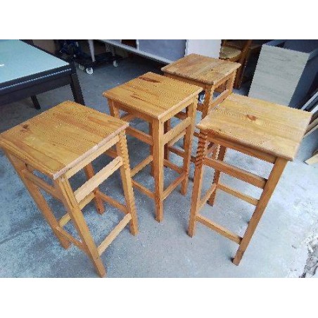 TABOURET HAUT EN PIN