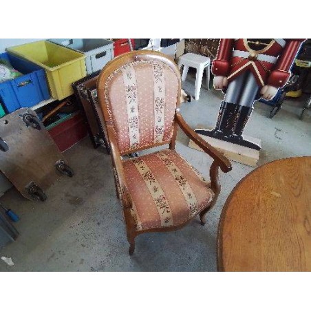FAUTEUIL STYLE LOUIS PHILIPPE MOTIF FLORAL