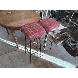 TABOURET VINTAGE TAPISSÉ 