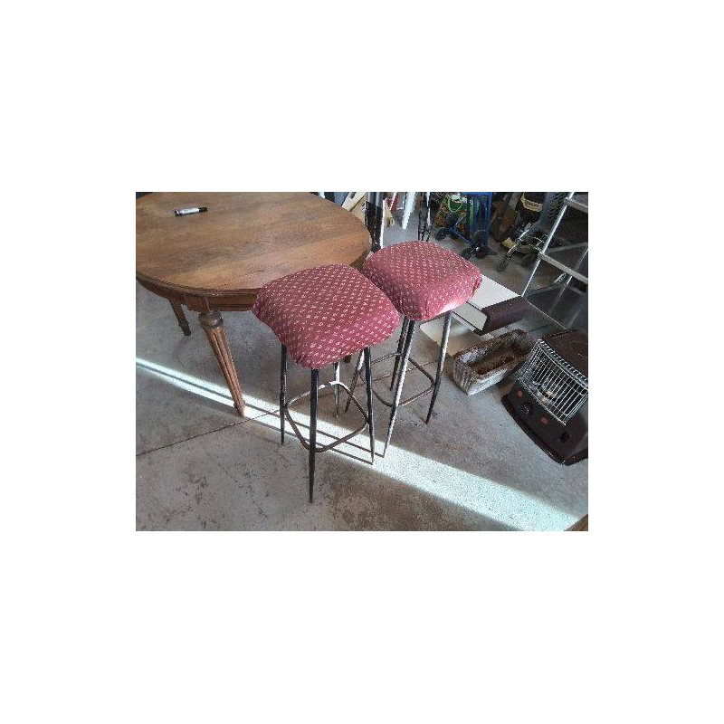 TABOURET VINTAGE TAPISSÉ 