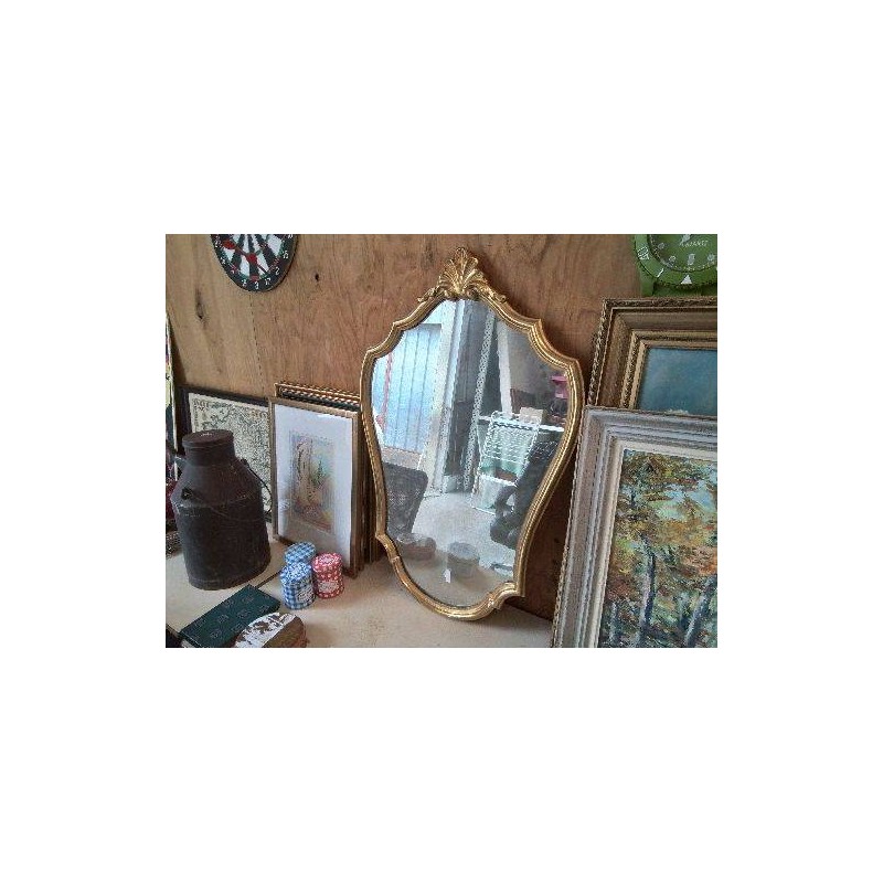 MIROIR STYLE BAROQUE DORÉ 