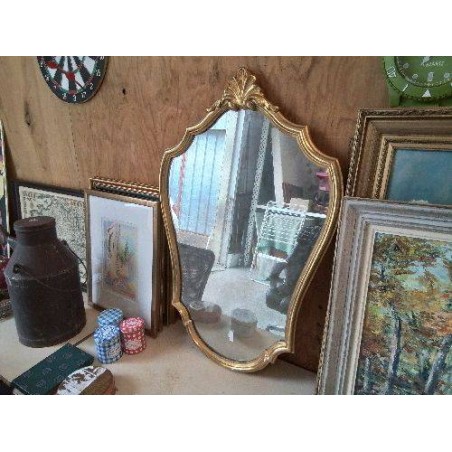 MIROIR STYLE BAROQUE DORÉ 