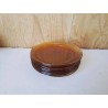 LOT DE 8 ASSIETTE ORANGE EN VERRE 