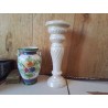 COLONNE SUPPORT CACHE POT BLANC 