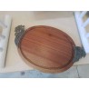 PLATEAU COQ BOIS ET ETAIN 