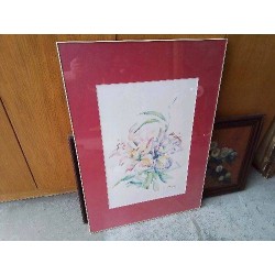 AQUARELLE ’ LYS ABSTRAITE’