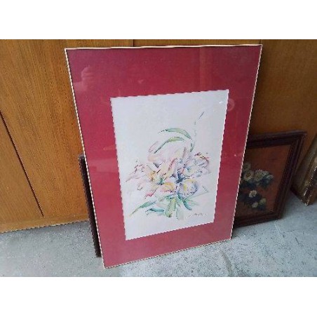 AQUARELLE ’ LYS ABSTRAITE’