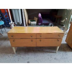 MEUBLE TV BEIGE STYLE SCANDINAVE 