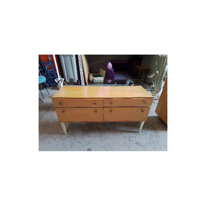 MEUBLE TV BEIGE STYLE SCANDINAVE 