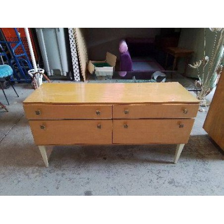 MEUBLE TV BEIGE STYLE SCANDINAVE 