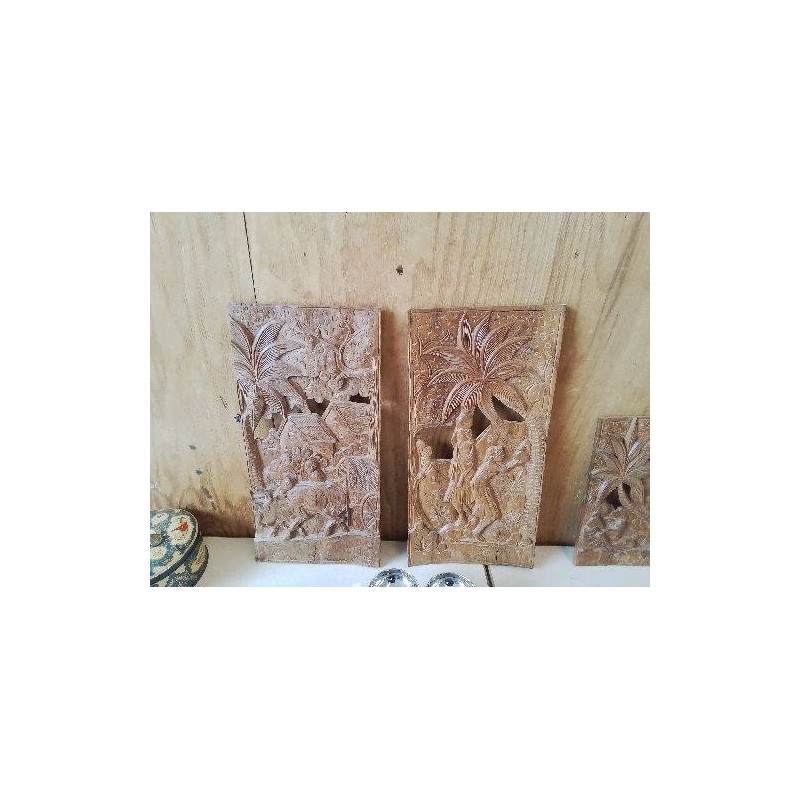 DECORATION MURALE SCULPTÉ EN BOIS MADAGASCAR 