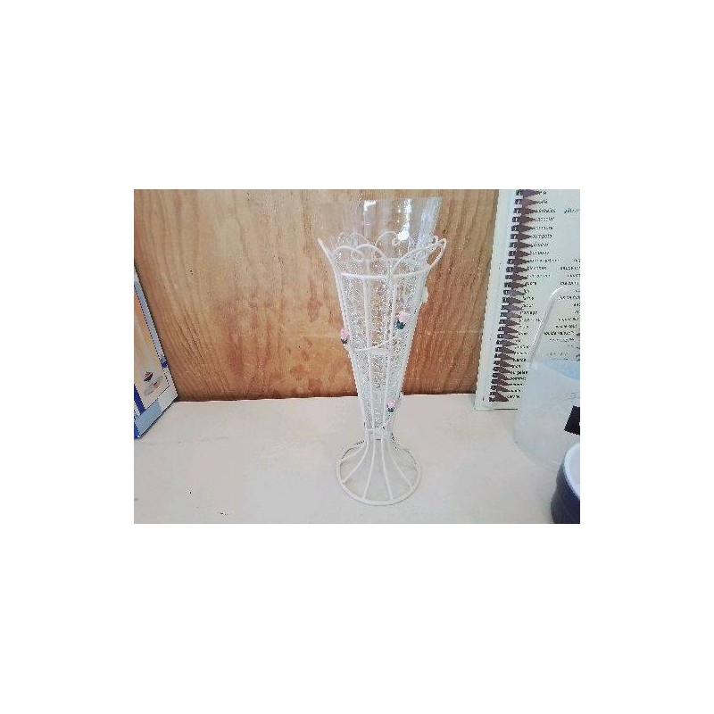 SOLIFLORE EN VERRE CRAQUELÉ 