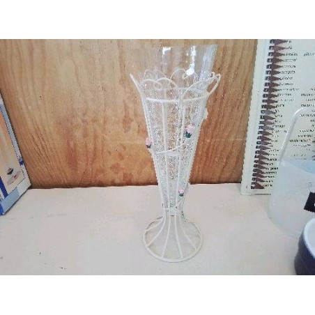 SOLIFLORE EN VERRE CRAQUELÉ 