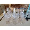 LOT DE 6 VERRE À CHAMPAGNE EN CRISTAL MOTIF RAISINS 