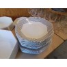 LOT DE 6 ASSIETTES CREUSES BLANCHE ET NOIRE ARCOPAL 