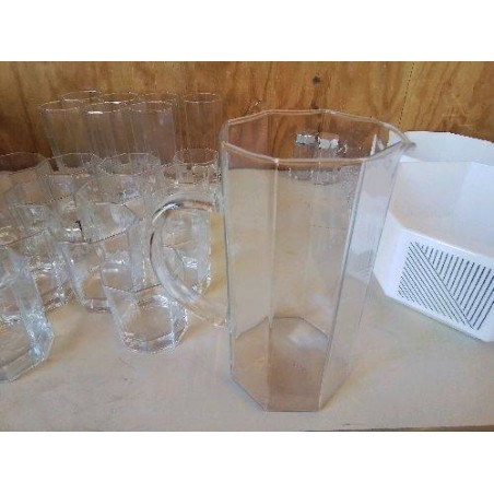 CARAFE EN VERRE OCTOGONALE 