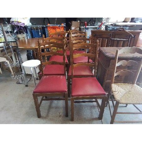 CHAISE CUIRE ROUGE 