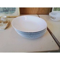 LOT DE 6 ASSIETTES BLANCHE CREUSE 