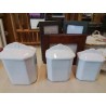 LOT DE 3 POT BLANC 