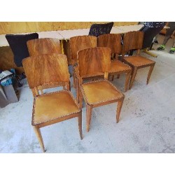 CHAISE ART DECO CUIR 