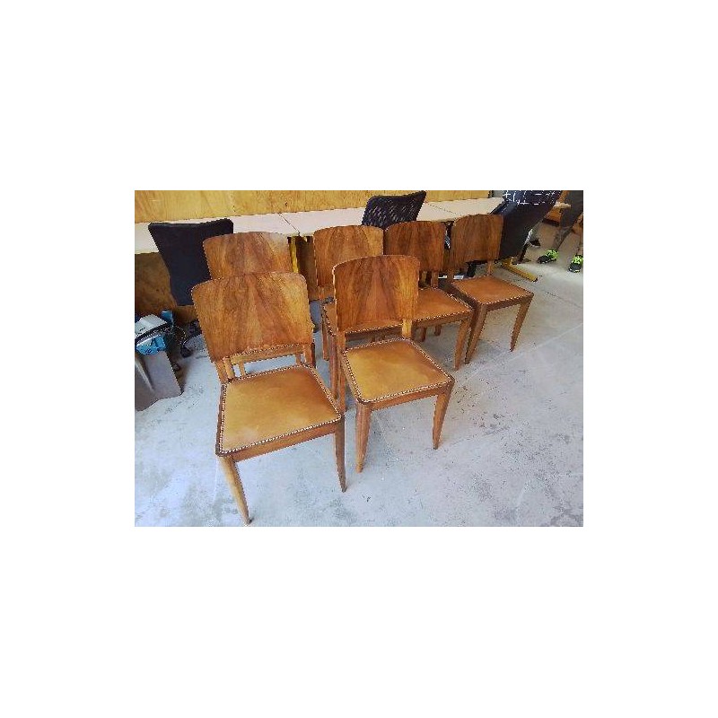 CHAISE ART DECO CUIR 