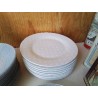 ASSIETTE PLATES GRISE AVEC PETIT MOTIF