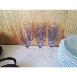 LOT DE 6 VERRE A PIED VIOLET 