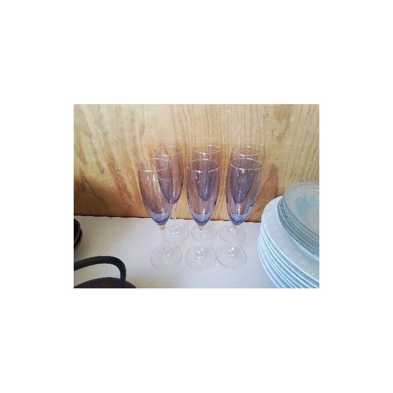 LOT DE 6 VERRE A PIED VIOLET 