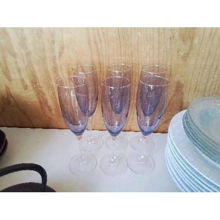 LOT DE 6 VERRE A PIED VIOLET 
