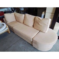 CANAPÉ DROIT 4/5 PLACES TISSU BEIGE