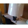 LAMPE NOIR EN GRANITE AVEC ABAJOUR BLANC 
