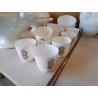 LOT DE 10 TASSES A CAFE EN PORCELAINE 
