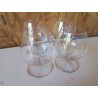 LOT DE 4 VERRES A COGNAC EN CRISTAL 