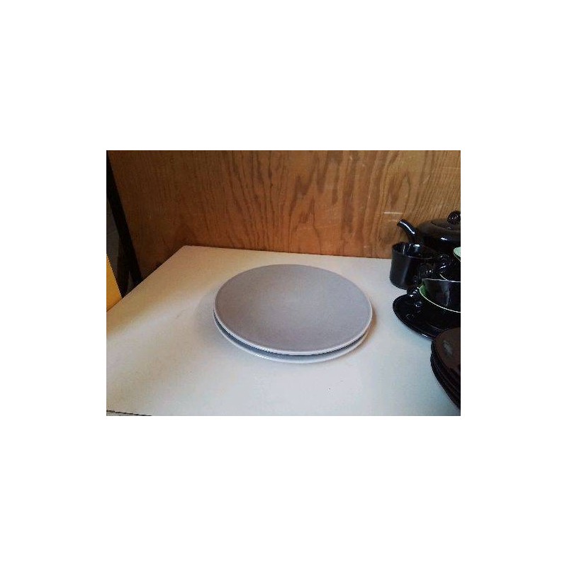 DUO GRANDE ASSIETTE PLATE GRISE 