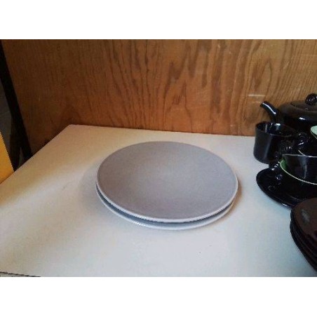 DUO GRANDE ASSIETTE PLATE GRISE 