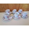 LOT DE 6 TASSES A CAFÉ