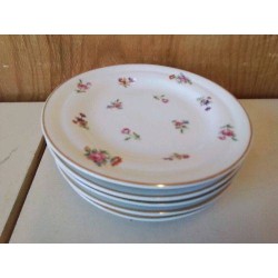 LOT DE 5 ASSIETTES A DESSERT