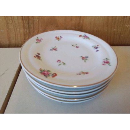 LOT DE 5 ASSIETTES A DESSERT