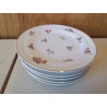 LOT DE 5 ASSIETTES A DESSERT