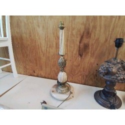 PIED DE LAMPE MARBRE ET DORÉ 