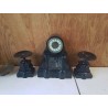 GARNITURE DE CHEMINÉE HORLOGE PENDULE STYLE NAPOLEON III 