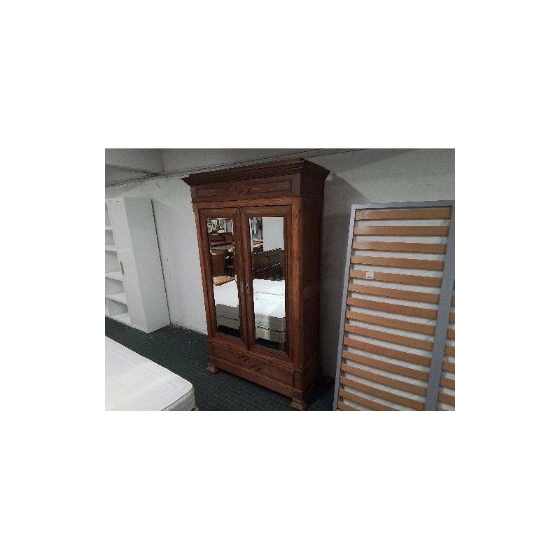 ARMOIRE DEUX PORTES MIROIR STYLE HENRI II 