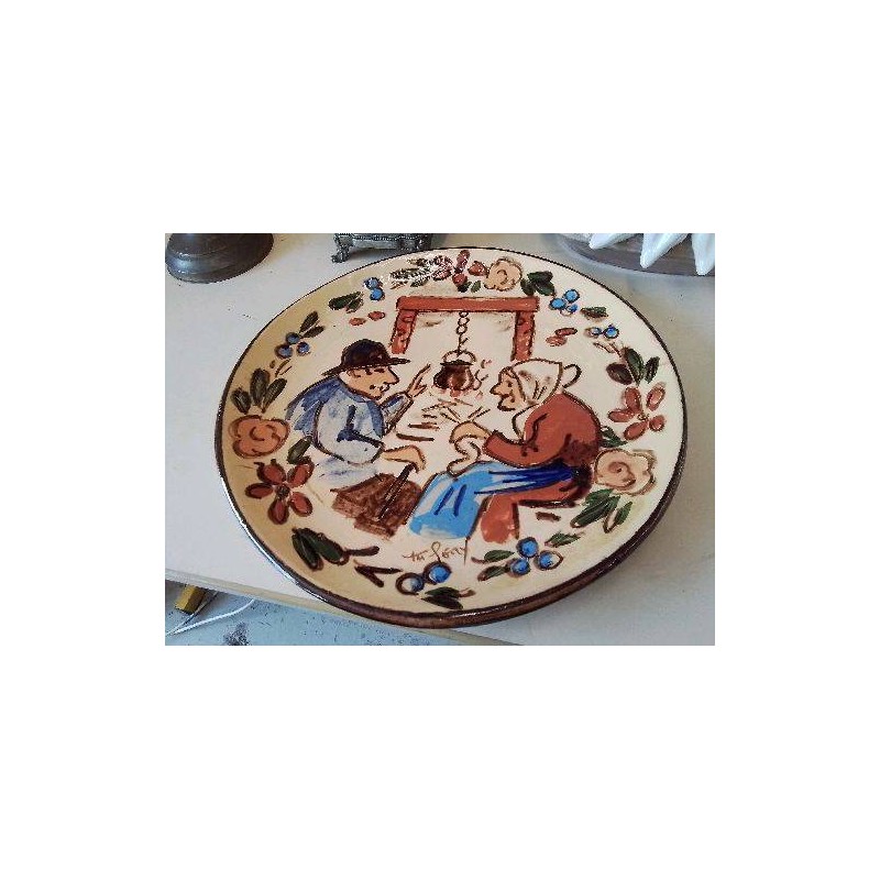 ASSIETTE DECORATIVE DECORS RURAL 